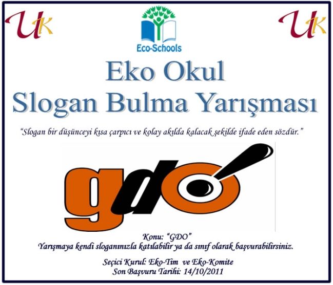 Eko Okul Slogan bulma Yarışması