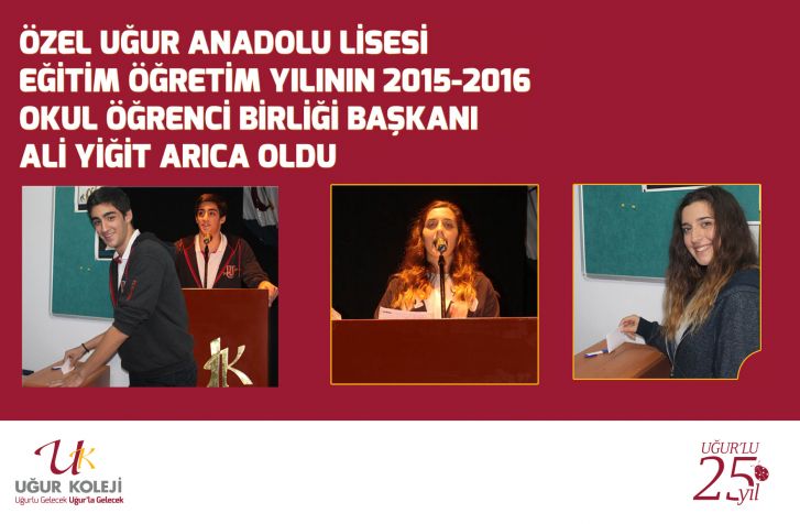 Özel Uğur Anadolu Lisesi Öğrenci Başkanını Seçti