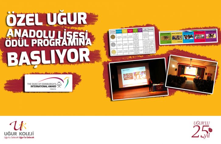 ÖZEL UĞUR ANADOLU LİSESİ ÖDÜL PROGRAMINA BAŞLIYOR