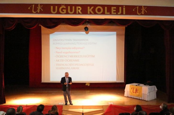 MEF Üniversitesi Eğitim Fakültesi Dekanı Prof. Dr. Mustafa Özcan Proje Temelli Öğrenme Sunumuyla Okulumuzdaydı