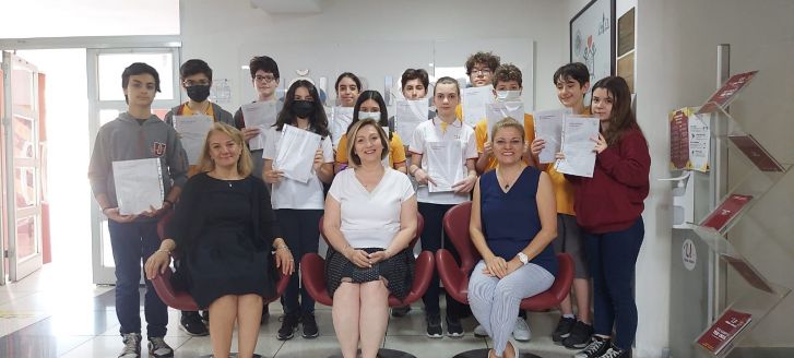 Öğrencilerimiz  Goethe -Zertifikat A1 Fit in Deutsch Sınavına Katılarak Almanca Sertifikalarını Aldı